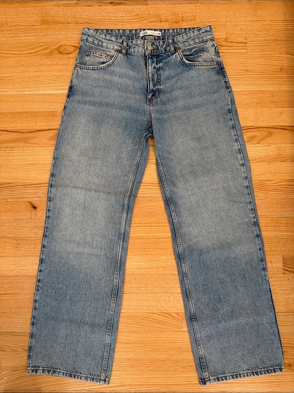 Zara high rise wide leg jeans